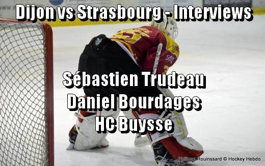 Photo hockey Interviews aprs Dijon vs Strasbourg - Ligue Magnus