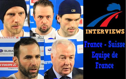 Photo hockey Interviews France - Suisse - Equipes de France