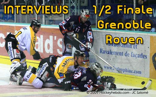 Photo hockey Interviews Grenoble-Rouen, 2e manche - Ligue Magnus