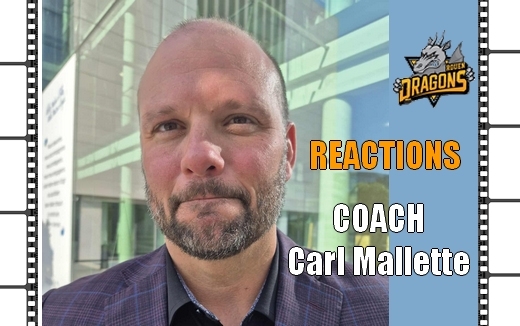 Photo hockey ITW Carl MALLETTE nx coach des Dragons - Ligue Magnus : Rouen (Les Dragons)