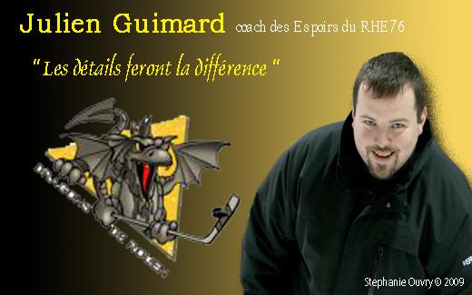 Photo hockey Julien Guimard Entraneur des Espoirs de Rouen - Hockey Mineur : Rouen (Les Dragons)