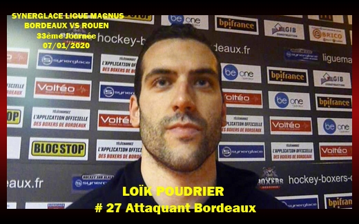 Photo hockey SLM - Bordeaux VS Rouen : Ractions aprs match - Ligue Magnus : Bordeaux (Les Boxers)