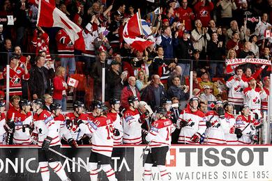 Photo hockey CM : Le Canada invaincu - Championnats du monde