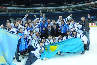 Photo hockey CM 1 (A) : Le Kazakhstan revient - Championnats du monde