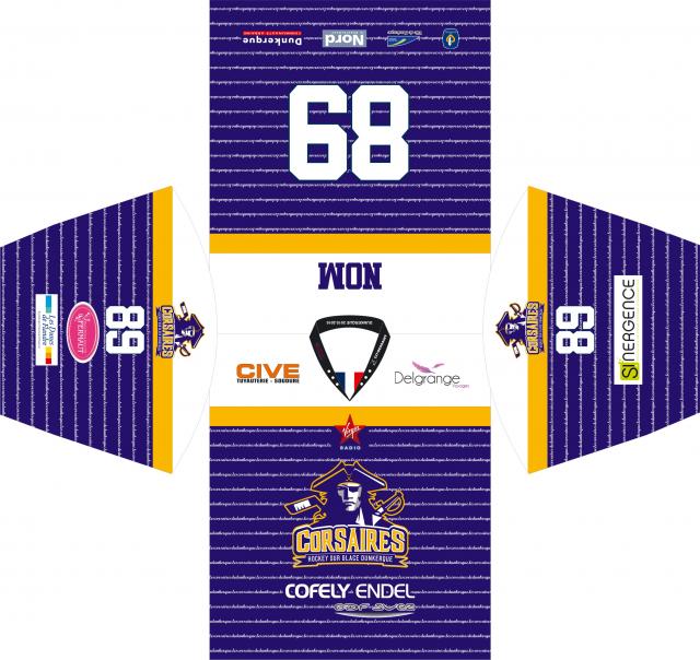 Photo hockey D1 : Un nouveau maillot pour Dunkerque - Division 1 : Dunkerque (Les Corsaires)