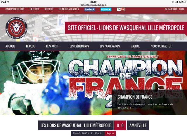 Photo hockey D2 : Un nouveau site pour Wasquehal - Division 2 : Wasquehal Lille (Les Lions)