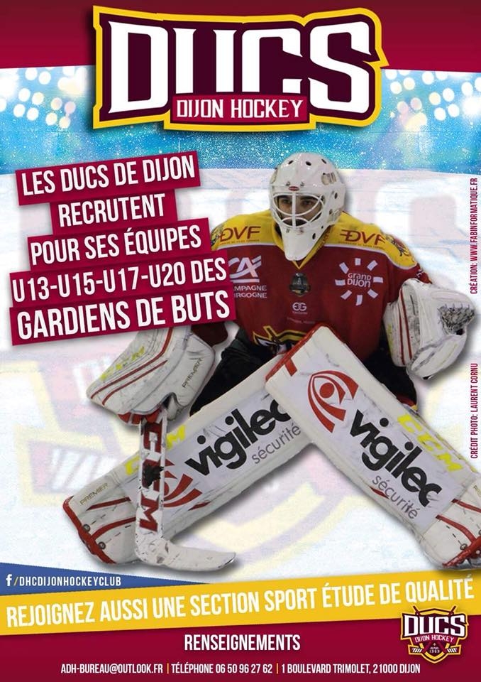 Photo hockey Dijon Mineur recrute gardiens - Hockey Mineur : Dijon  (Les Ducs)