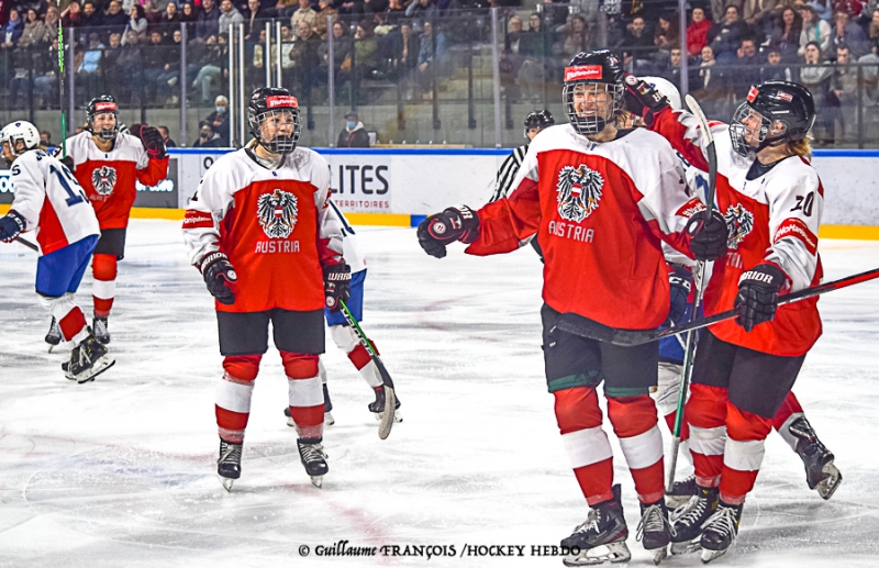 Photo hockey Face  lAutriche, les bleues tombent en Prolongation - Championnats du monde