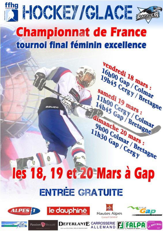 Photo hockey Fm. Excel : Programme du carr final - Hockey fminin