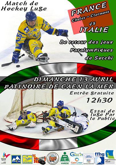 Photo hockey France - Italie paralympique  Caen - Autour du hockey : Caen  (Les Drakkars)