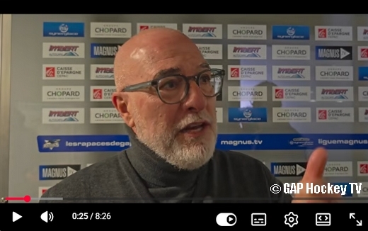 Photo hockey ITW Luciano Basile et Pierre Bergeron  GAP Hockey TV - Ligue Magnus