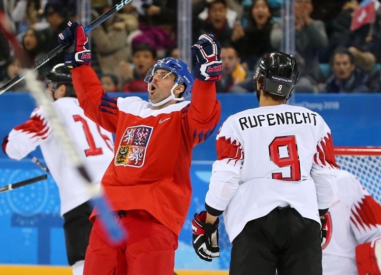 Photo hockey JO : Les Tchques en quarts de finale - Jeux olympiques