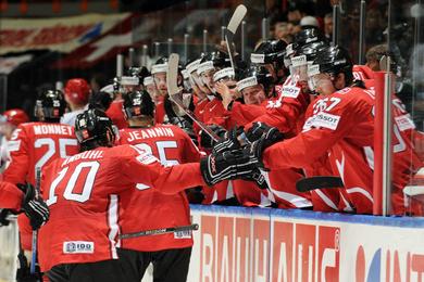 Photo hockey La Suisse montre les crocs - Championnats du monde
