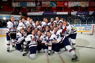 Photo hockey Les amricaines championnes du monde! - Championnats du monde