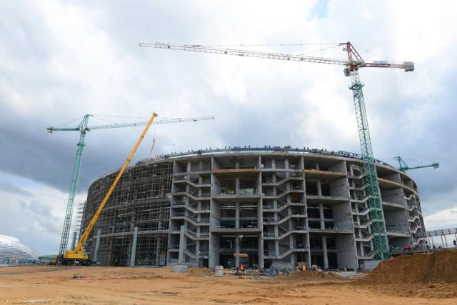 Photo hockey Les travaux avancent  la patinoire d