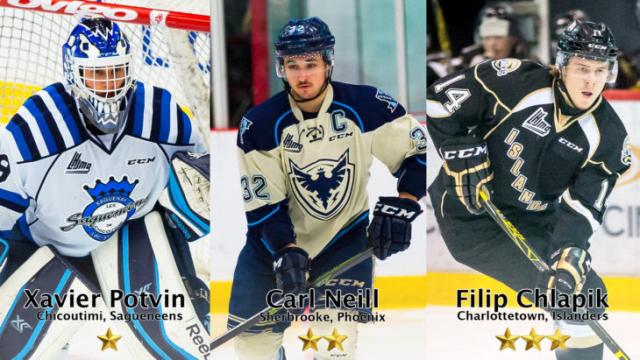 Photo hockey LHJMQ - Les trois toiles de la semaine - LHJMQ - Ligue de Hockey Junior Majeur du Qubec