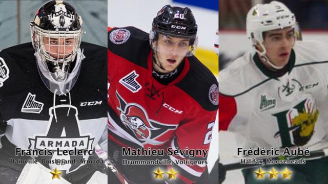 Photo hockey LHJMQ - Les trois toiles de la semaine - LHJMQ - Ligue de Hockey Junior Majeur du Qubec