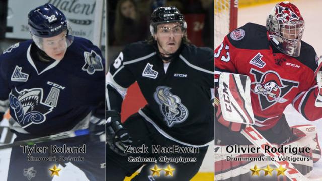 Photo hockey LHJMQ - Les trois toiles de la semaine - LHJMQ - Ligue de Hockey Junior Majeur du Qubec