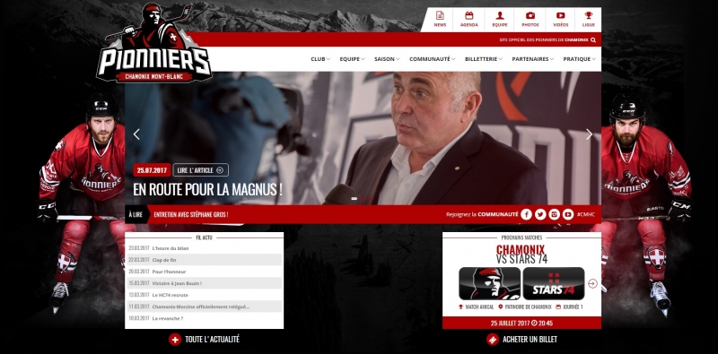 Photo hockey LM : Nouveau site pour Chamonix - Ligue Magnus : Chamonix  (Les Pionniers)