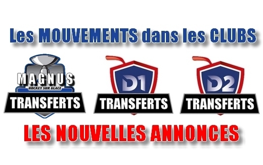 Photo hockey Mouvements dans les clubs des 2 et 3 Aot 2025. - Transferts 2025/2026