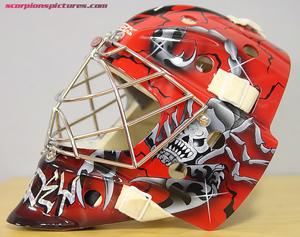 Photo hockey Mulhouse : Le casque de Martel en dtail - Division 1 : Mulhouse (Les Scorpions)