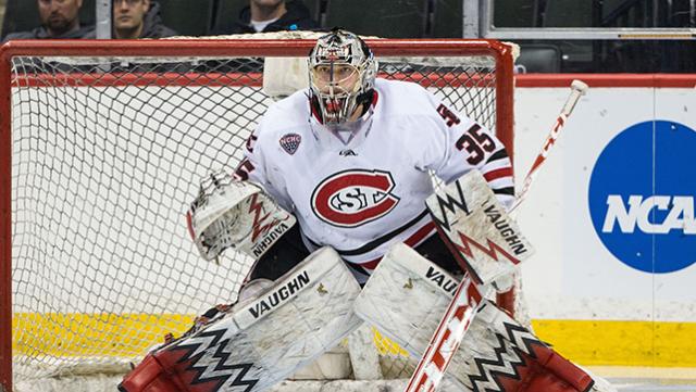 Photo hockey NHL : Lindgren devant le filet - NHL : National Hockey League - AHL