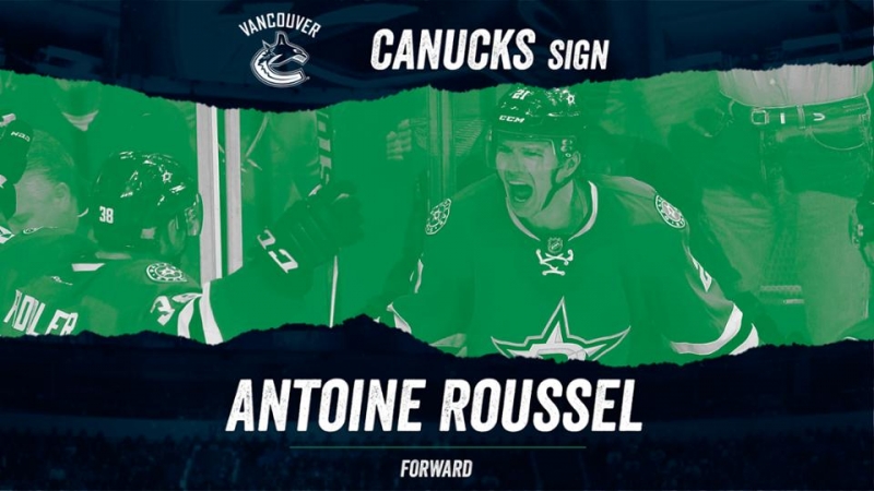 Photo hockey NHL : Roussel  Vancouver - NHL : National Hockey League - AHL