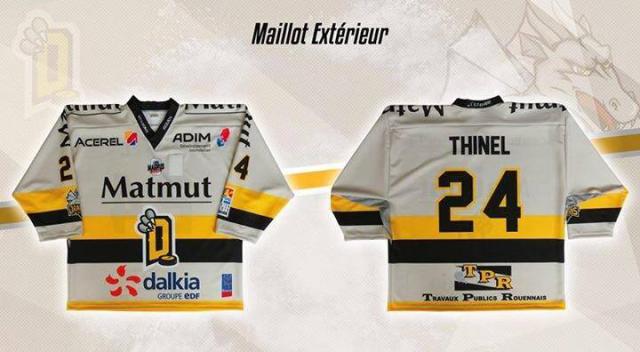 Photo hockey Nouveaux maillots pour Rouen - Ligue Magnus : Rouen (Les Dragons)