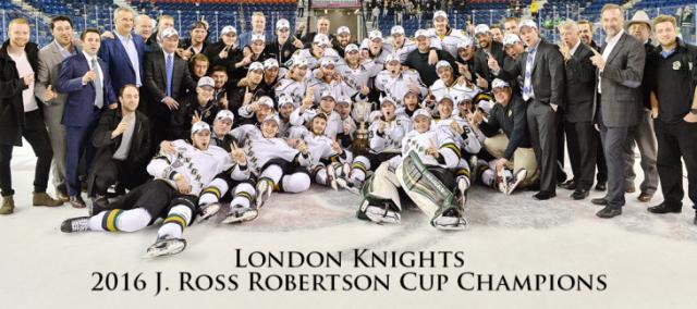 Photo hockey OHL - Les Knights de London champions ! - 