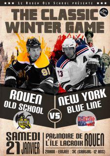 Photo hockey Rouen Old School contre la Blue Line - Hockey en France : Rouen II (CHAR)