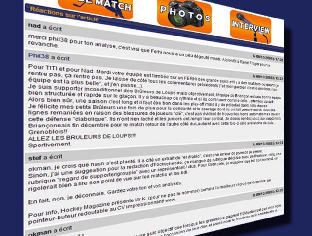 Photo hockey Sondage sur vos ractions - 