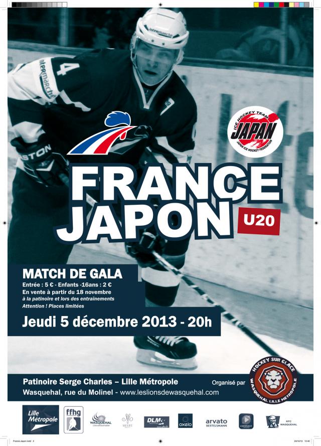 Photo hockey U20 : France - Japon  Wasquehal - Equipes de France