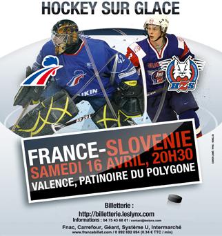 Photo hockey Valence, billeterie France - Slovnie  - Equipes de France