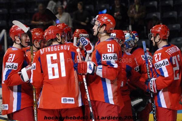 Photo hockey album Qualification  : J1 Russie / Bilorussie