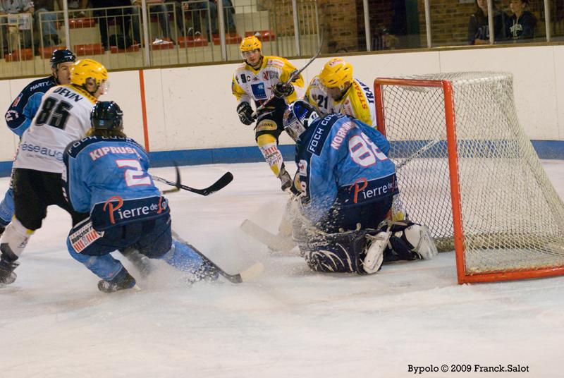 Photo hockey match Angers  - Strasbourg 