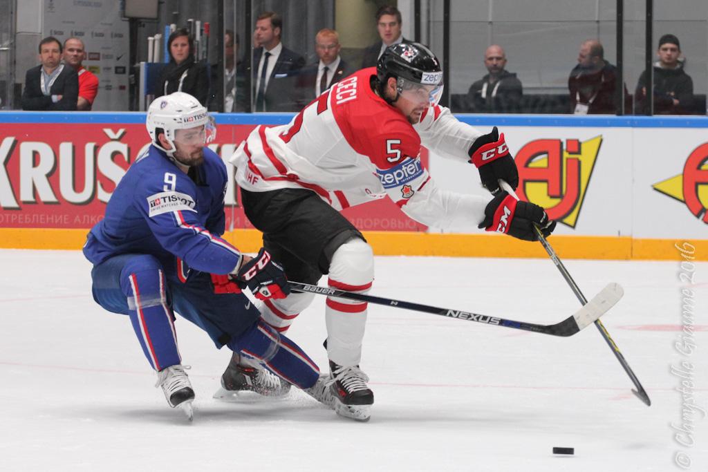Photo hockey match Canada - France