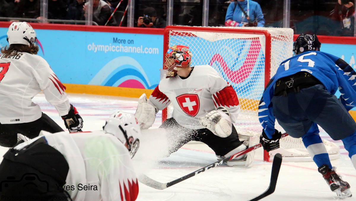 Photo hockey match Finland - Switzerland