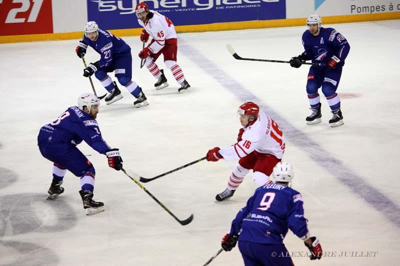Photo hockey match France - Denmark