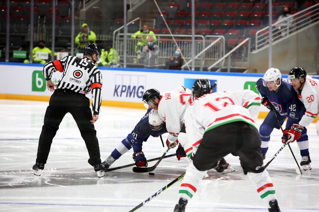 Photo hockey match France - Hungary