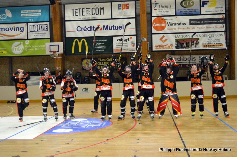 Photo hockey reportage CDF Roller : Les Griffons en quarts