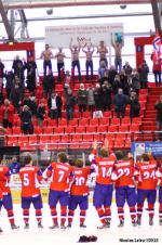 Photo hockey reportage CM U20 : La Norvge en lite