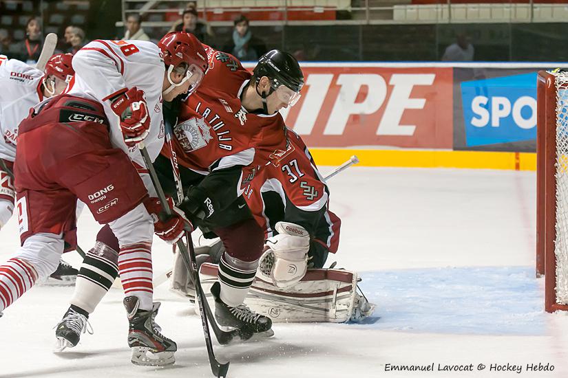 Photo hockey reportage EIHC : Danemark - Lettonie en images