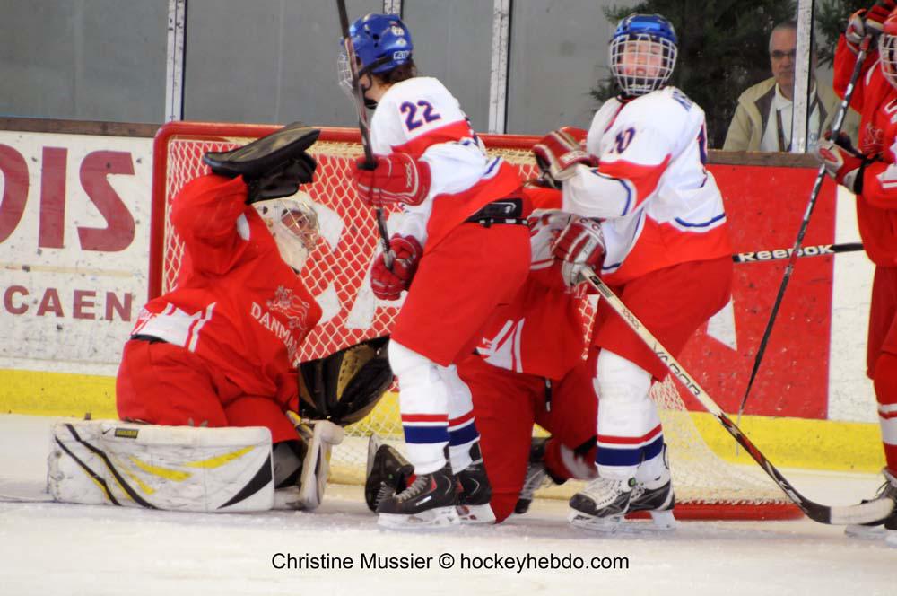 Photo hockey reportage Mondial Fminin : Danemark vs Rep. Tchque
