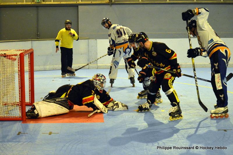 Photo hockey reportage N1 : Le leader se fait peur