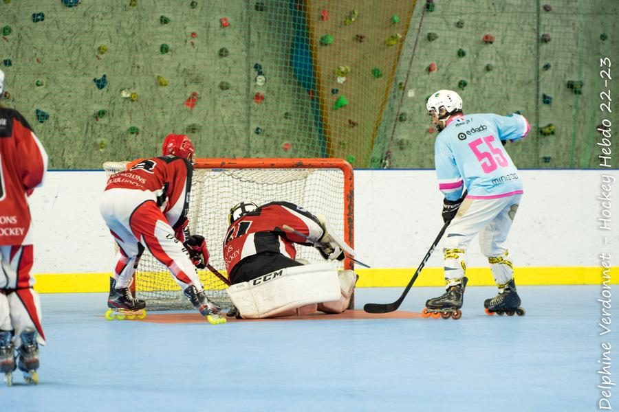 Photo hockey reportage Roller N3 - Villard Bonnot s'incline face  Valence