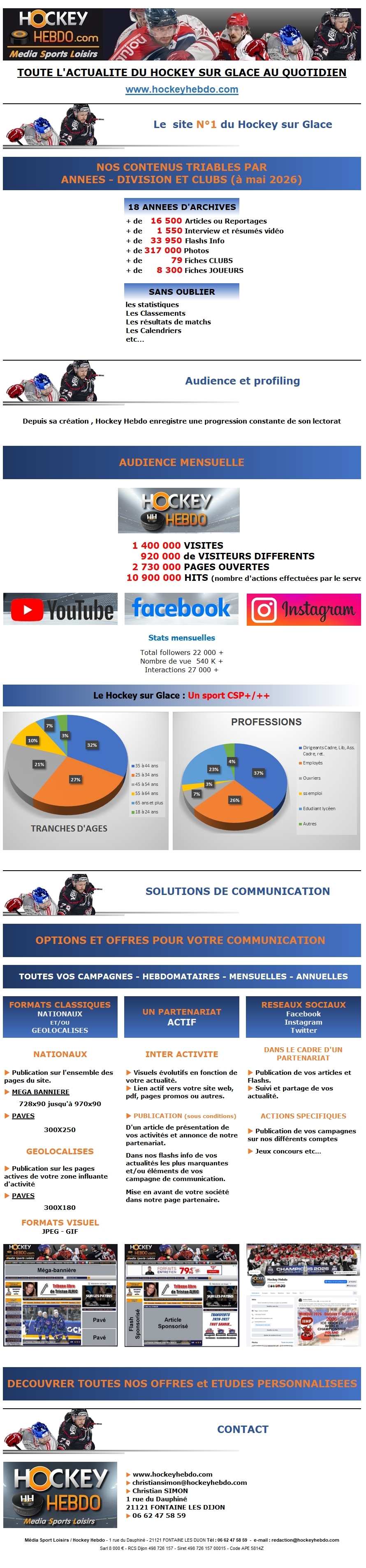 Photo hockey  -  - OBJECTIFS ET SOLUTIONS DE COMMUNICATION
