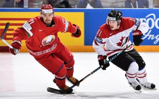 Photo hockey Championnats du monde -  : Biélorussie (BLR) vs Canada (CAN) - Un tiers de resistance