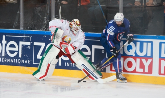Photo hockey Championnats du monde -  : France (FRA) vs Biélorussie (BLR) - Stéphane Da Costa ce héros !