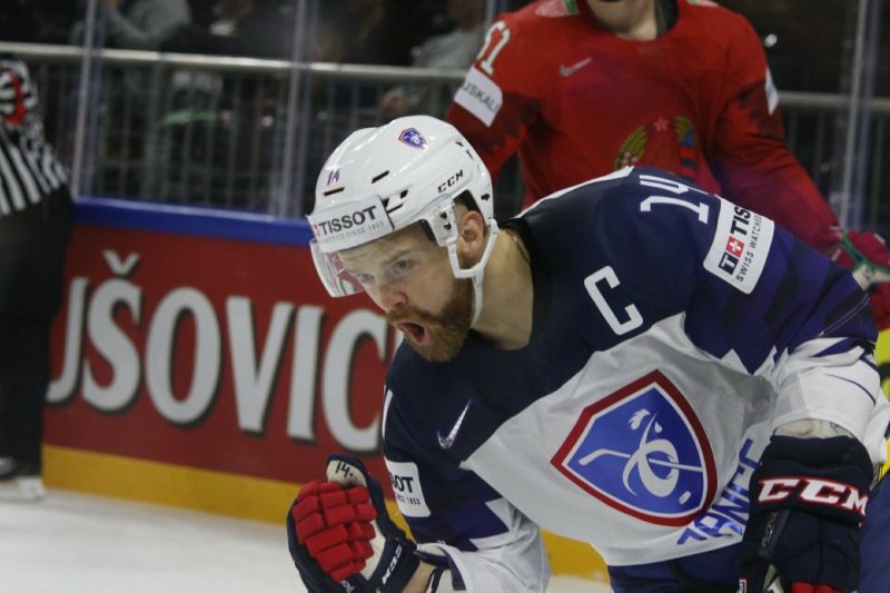 Photo hockey Championnats du monde -  : France (FRA) vs Biélorussie (BLR) - Les Bleus n\