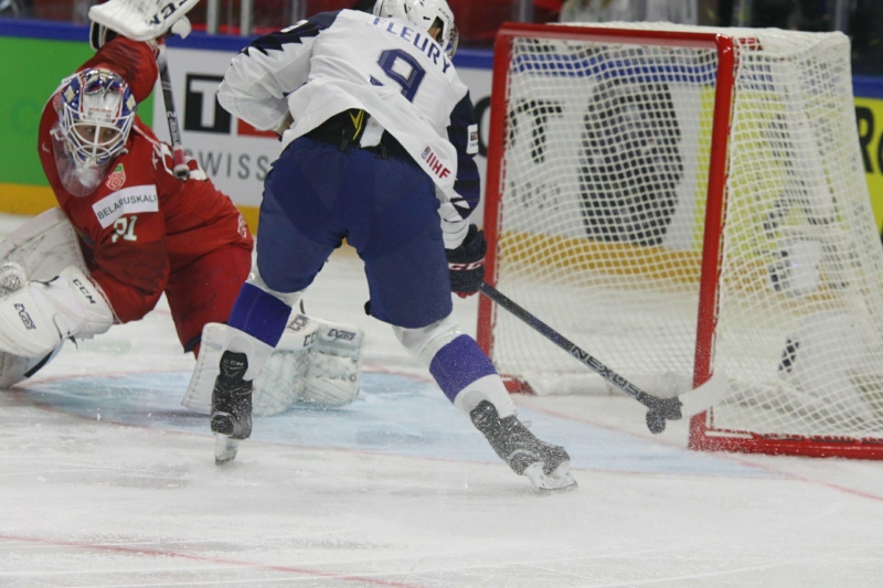 Photo hockey Championnats du monde -  : France (FRA) vs Biélorussie (BLR) - Les Bleus n\